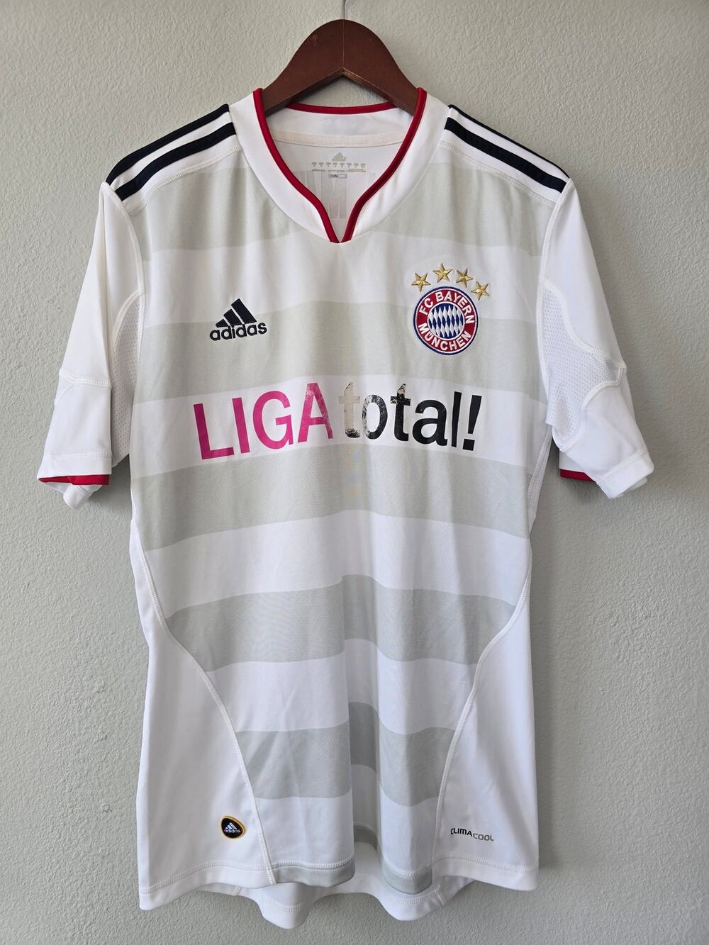 Adidas Bayern Munich 2011 Away Jersey Liga Total Climacool Mens M Germany Soccer